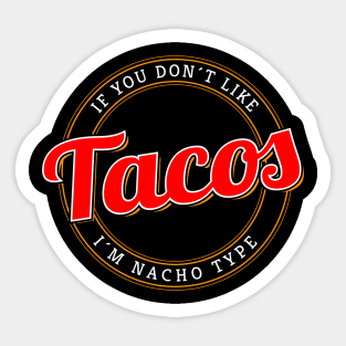 Tacos Logo Mexican Food Nachos Sticker